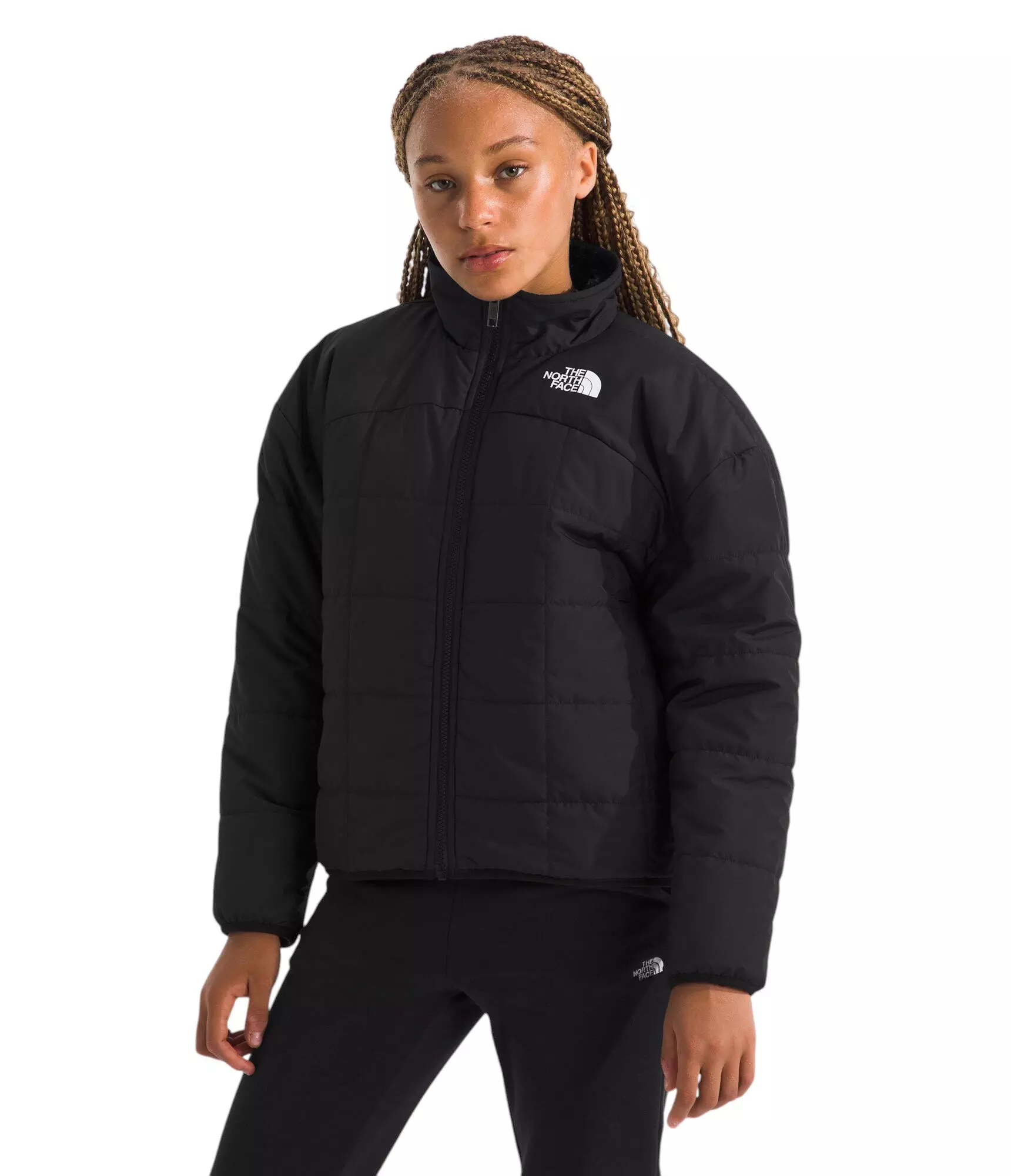 The North Face Big Girls' Reversible Shasta Full-Zip Jacket - Black